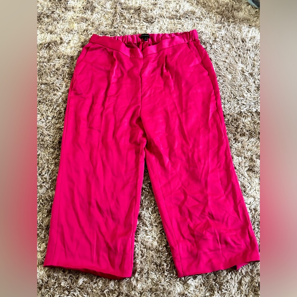 Banana republic pink xl stretchy satin material pants